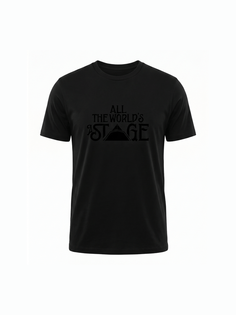 Unisex Festival Fun black graphic tee on organic cotton | Vinyl Coffee UK