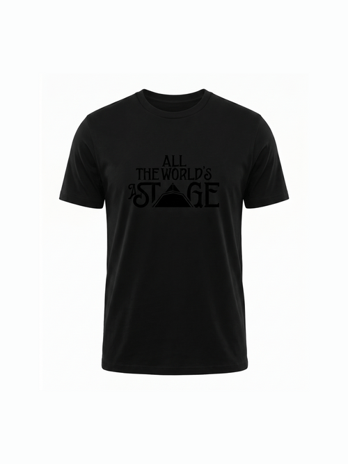 Unisex Festival Fun black graphic tee on organic cotton | Vinyl Coffee UK