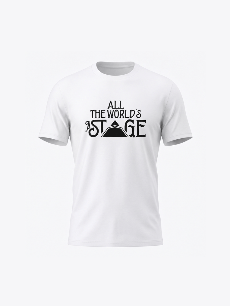 Unisex Festival Fun white graphic tee on organic cotton | Vinyl Coffee UK