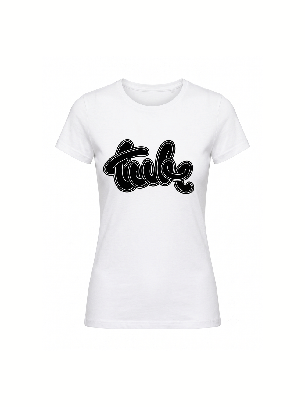 Women's The Tube Iconic Music Show white graphic tee on organic cotton | Vinyl Coffee UK