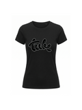 Women's The Tube Iconic Music Show black graphic tee on organic cotton | Vinyl Coffee UK